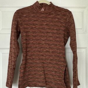 Ribbed mock neck turtleneck sweater